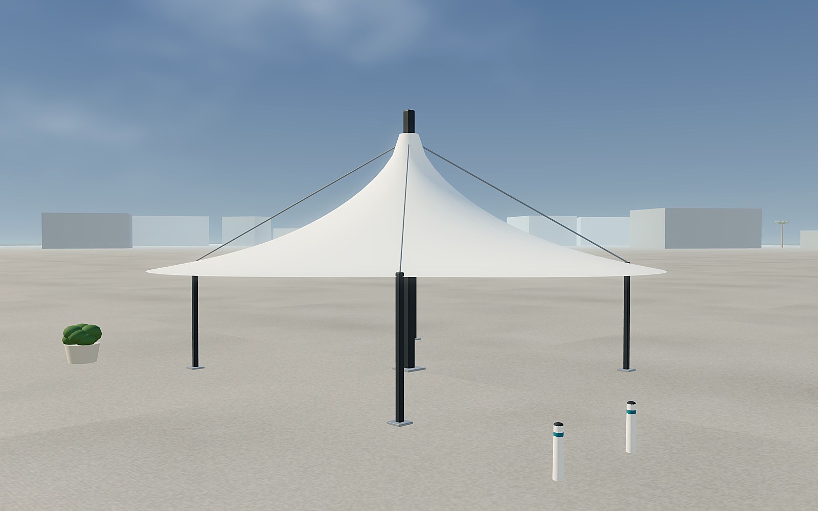 Conic Tensile Shade — pyramid & conic shades by Tents and Shades, Riyadh