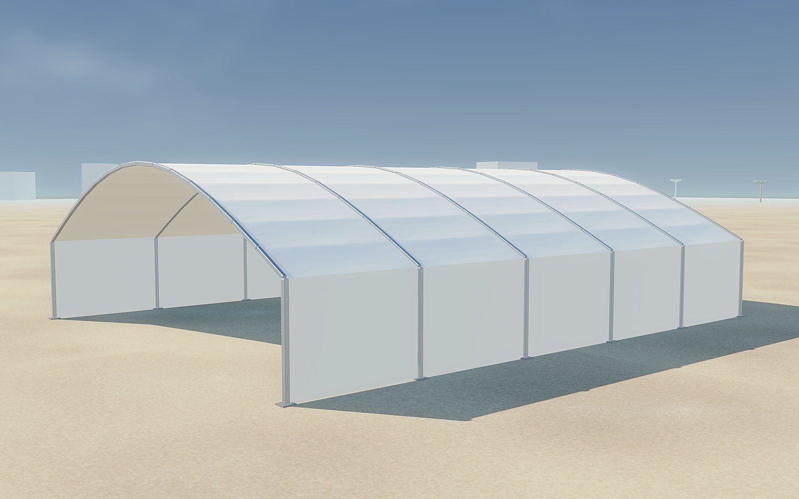 Curved Roof Structure — clear span structures by Tents and Shades, Riyadh