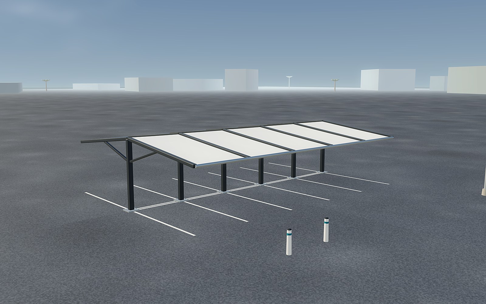 Double Cantilever Car Shade — cantilever car shades by Tents and Shades, Riyadh