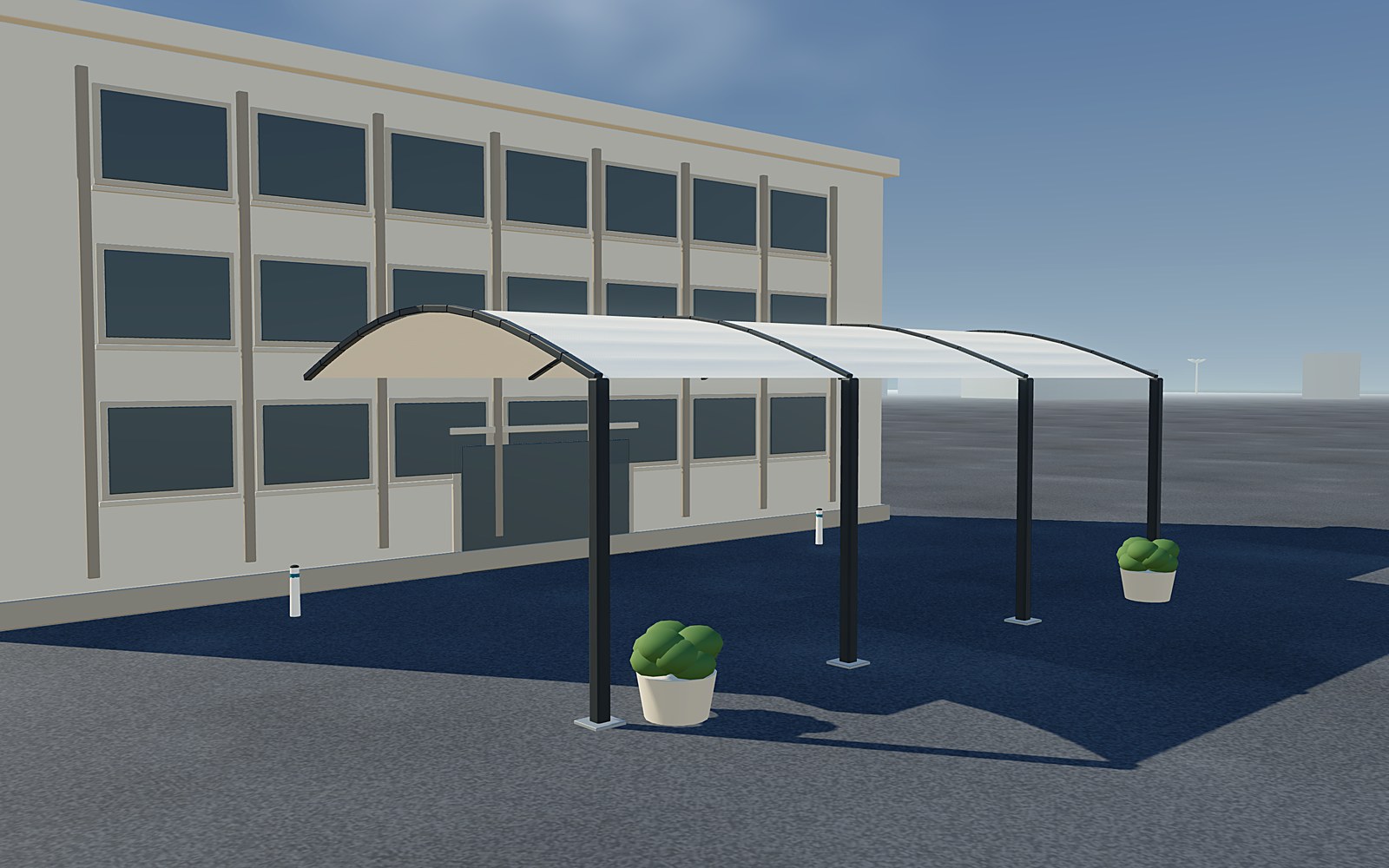 Entrance Drop-off Canopy — walkway & entrance canopies by Tents and Shades, Riyadh